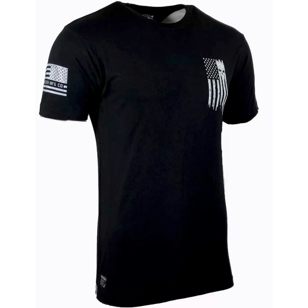 Howitzer Style Men's T-Shirt PATRIOT TORN Black Mi - Picture 5 of 11